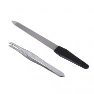 Набор маникюрный 2 предмета (пилка металлическая и пинцет) ЮниLook