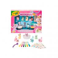 Настольная игра  Washimals New Bath с цветными фигурками котиков для раскрашивания Crayola