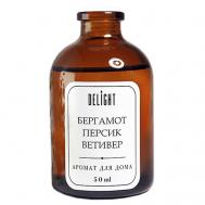 DELÍGHT Диффузор для дома с палочками "Бергамот, персик, ветивер" ароматический 50 DeLIGHT