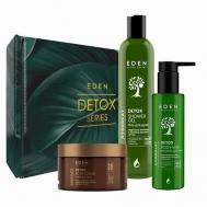 Подарочный Набор DETOX Молочко для тела+гель для душа  Hydrolat+скраб Chocolate +шоппер Eden