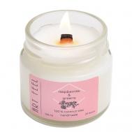 Свеча ароматическая с деревянным фитилем "Малина и зелень" 100 ART FEEL
