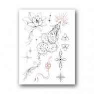 Переводная тату 10*15см (для взрослых и детей) TATTS
