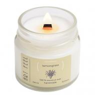 Свеча ароматическая с деревянным фитилем "Лемограсс" 100 ART FEEL