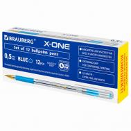 Ручка шариковая масляная с грипом  "X-ONE" Brauberg