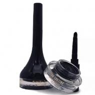 Гелевая  черная водостойкая подводка для глаз с кисточкой SHEIDA