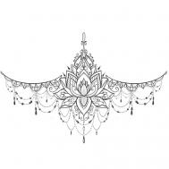 Временная Переводная Татуировка Под Грудь Лотос PRINT FACTORY