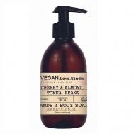 Жидкое мыло для рук вишня, миндаль, бобы тонка 300 VEGAN.LOVE.STUDIO