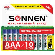 Батарейки Super Alkaline, AAA (LR03, 24А) мизинчиковые Sonnen