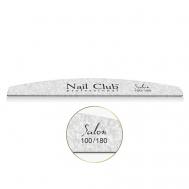 Маникюрная пилка для ногтей Salon 100/180, форма лодка NAIL CLUB