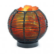 Соляная лампа Ваза-Шар Ротанг STAY GOLD