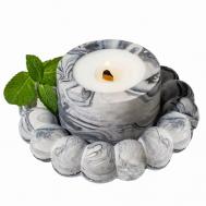 Подарочный набор из гипса ароматическая свеча на подставке с ароматом Мохито SHE STYLE