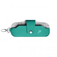 Футляр для очков на кнопке, из экокожи soft-touch с внутренней отделкой фетром Flexpocket