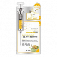 Антивозрастная тканевая маска для лица с муцином улитки 50 DEOPROCE