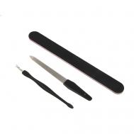 Набор маникюрный 3 предмета (пилка металлическая, пилка наждачная, триммер) ЮниLook