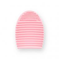 Силиконовый коврик для очистки кистей, "Овал" PINK FLASH