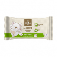 Салфетки влажные хлопковые для детской гигиены Amra