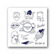 Временная тату Без пленки 10*10см TATTS