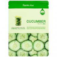 Маска для лица тканевая с экстрактом огурца Visible Difference Mask Sheet Cucumber 23 FARMSTAY