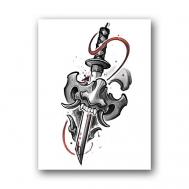 Переводная тату 10*15см (для взрослых и детей) TATTS