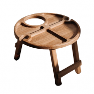 Складной винный столик с менажницей бук PANWORK