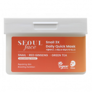 Seoul Face Набор масок для лица с муцином улитки 36шт 36 Dermal