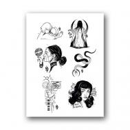 Переводная тату 10*15см (для взрослых и детей) TATTS