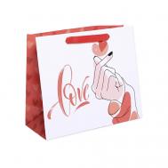 Пакет подарочный ламинированный «Люблю» Дарите счастье