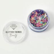 Глиттер Гель Блёстки для глаз, лица и тела "Индиго" Glitter Things