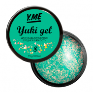 Гель пастельного оттенка с хлопьями Yuki в составе Y.ME