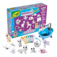 Набор Washimals Super Set: фигурки для раскрашивания, фломастеры, наклейки и ванночка Crayola