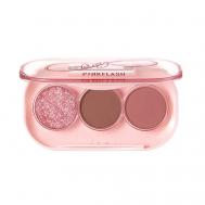 Палетка теней для век, 3 цвета PINK FLASH
