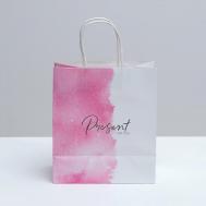 Пакет подарочный крафтовый, упаковка, "Present for you" Дарите счастье