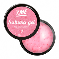 Гель пастельного оттенка с мелкими частичками фольги Sakura Gel Y.ME