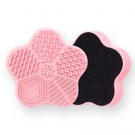 Силиконовый коврик для очистки кистей, "Цветок" PINK FLASH