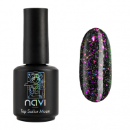 Топ для ногтей светоотражающий c хлопьями юкки 15 NAVI