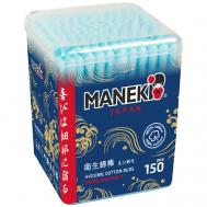 Палочки ватные Ocean с голубым стиком Maneki
