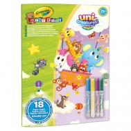 Набор Mini Kids Uni-Creatures: Раскраски + Смываемые фломастеры Crayola