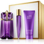 Парфюмерный набор Alien:Парфюмерная вода+лосьон для тела+парфюмерная вода мини-версия Mugler