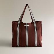 Полосатая сумка-тоут из хлопка ZARA HOME