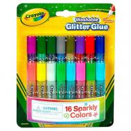 Смываемый цветной клей с блестками Washable Glitter Glue Crayola