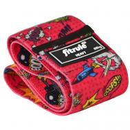 Фитнес-резинка принтованная тканевая комикс, 68кг FITRULE