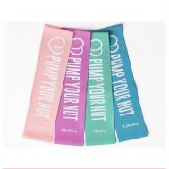 Набор 4 широкие латексные фитнес резинки для спорта PUMP YOUR NUT