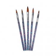 Набор кистей для наращивания и дизайна ногтей «Лепестки» Queen fair