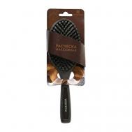 Расческа деревянная, с пластиковыми зубчиками и натуральной щетиной Vortex