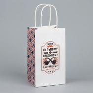 Пакет подарочный крафтовый, упаковка, "Настоящему мужчине" Доступные Радости