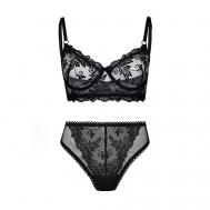 Комплект из черного кружева BLABLABRA