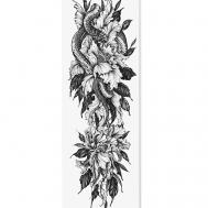 Переводная Временная Татуировка рукав "Змея и Цветы" PRINT FACTORY