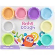 Тесто для лепки, набор 8 цветов, пастельные. Для малышей 1+ BABY DOUGH