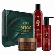 Подарочный набор Молочко для тела + гель для душа Red Wine +скраб DETOX Chocolate Eden