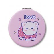 Зеркало складное "Cute love pink" с увеличением iLikeGift